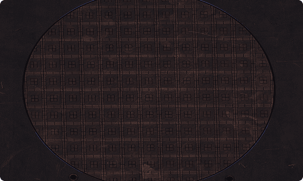 Example of pattern hole and pattern spacing measurement results