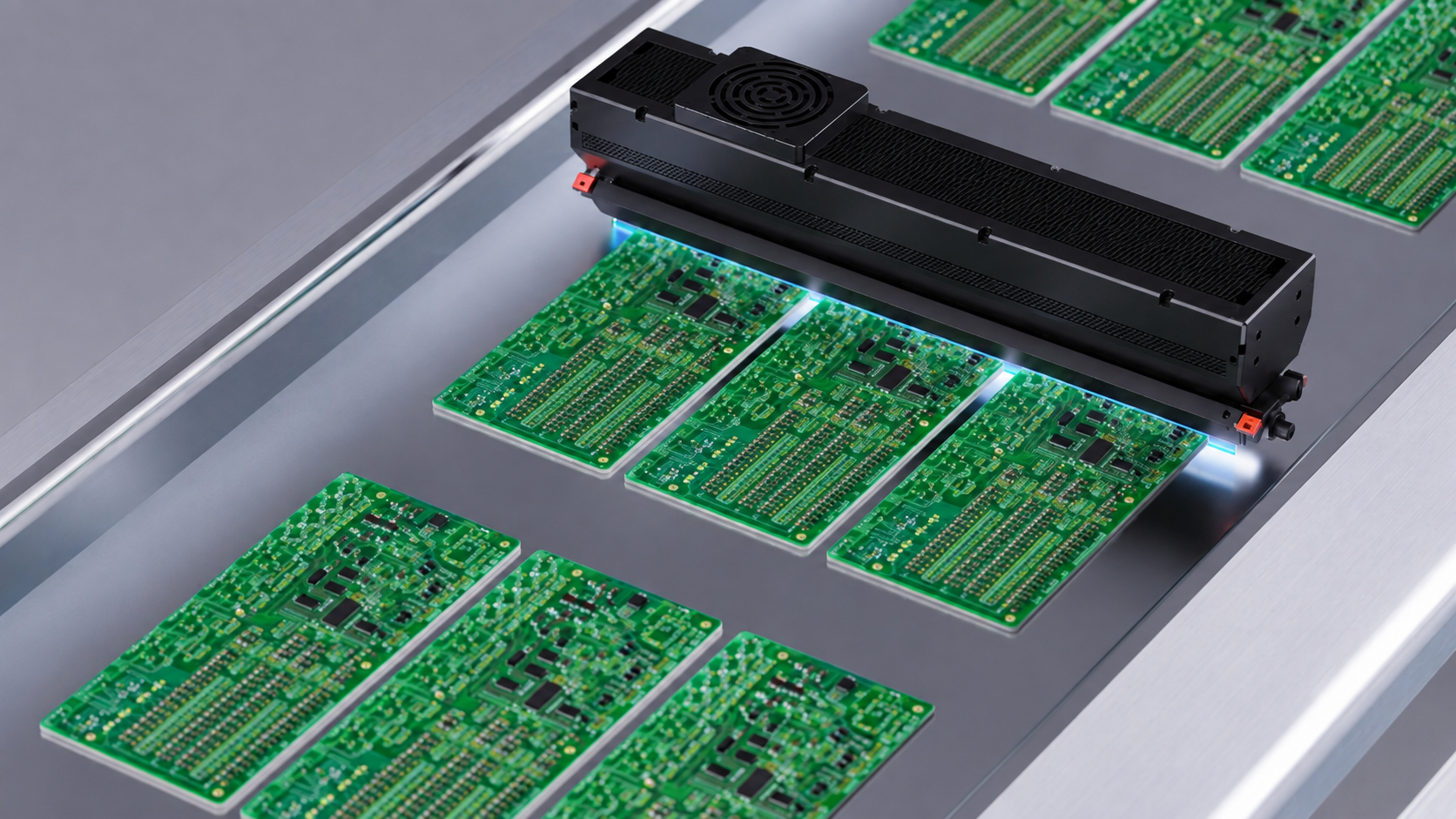 Real-time scanning of hole interior state on PCB panels